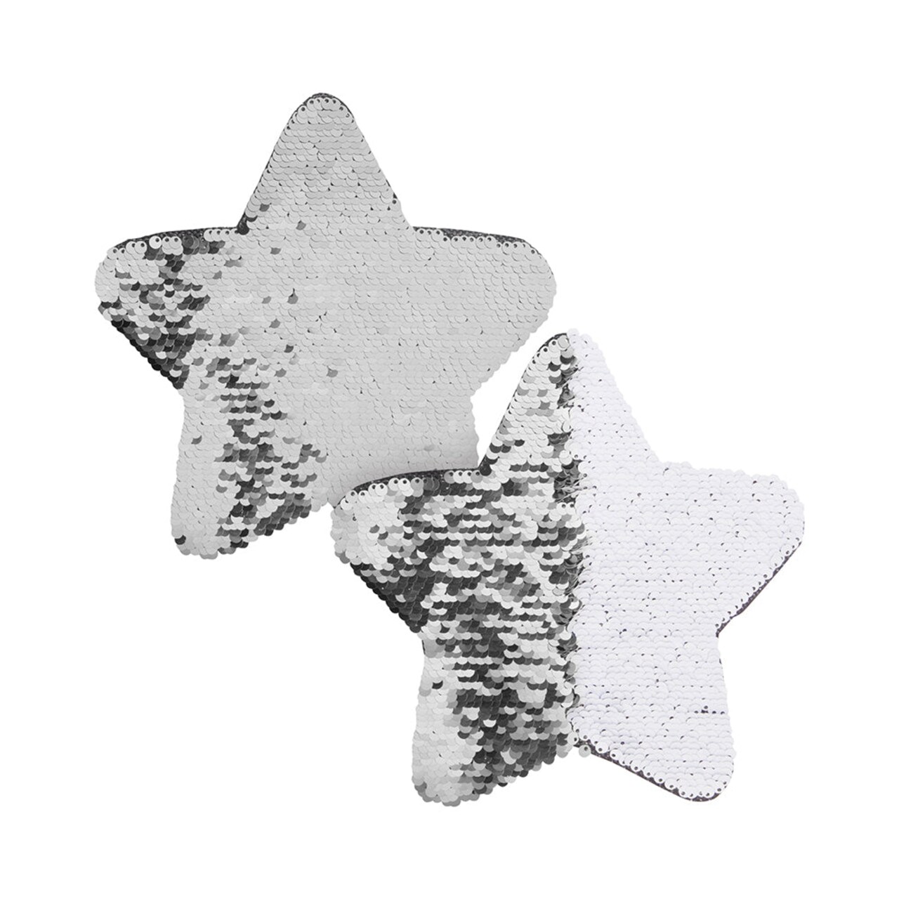 Craft Express 2 Pack Flip Sequin Silver Sublimation Adhesive 7 Inch Stars